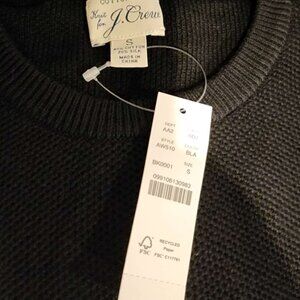 J. Crew Cotton-blend piqué sweater - Black